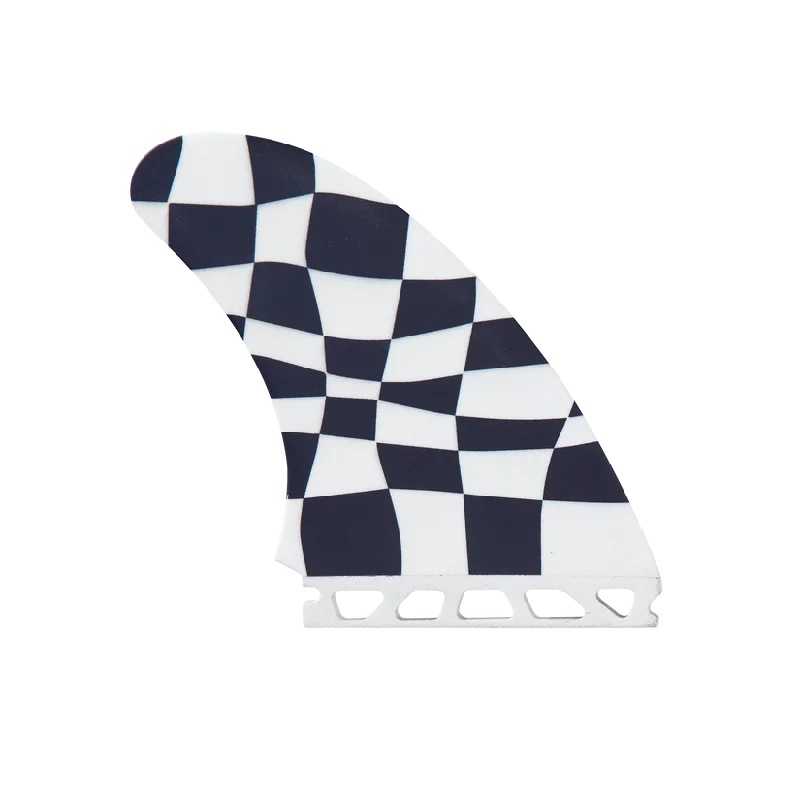 surfboard fins for easy rail-to-rail transitions-Captain Fin Ozzy Wrong Twin + Trailer Single Tab - Black/White