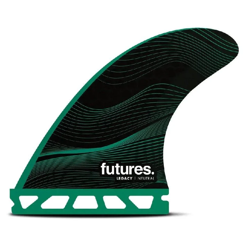 surfboard fins for large wave conditions-Futures F6 Legacy Series HC Thruster Fin Set Medium Green