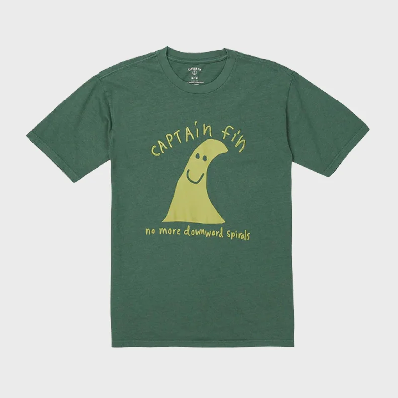 best surfboard fins for flat-water surfing-Captain Fin Men's Ozzy Wrong Spiral T-Shirt - Cilantro Green