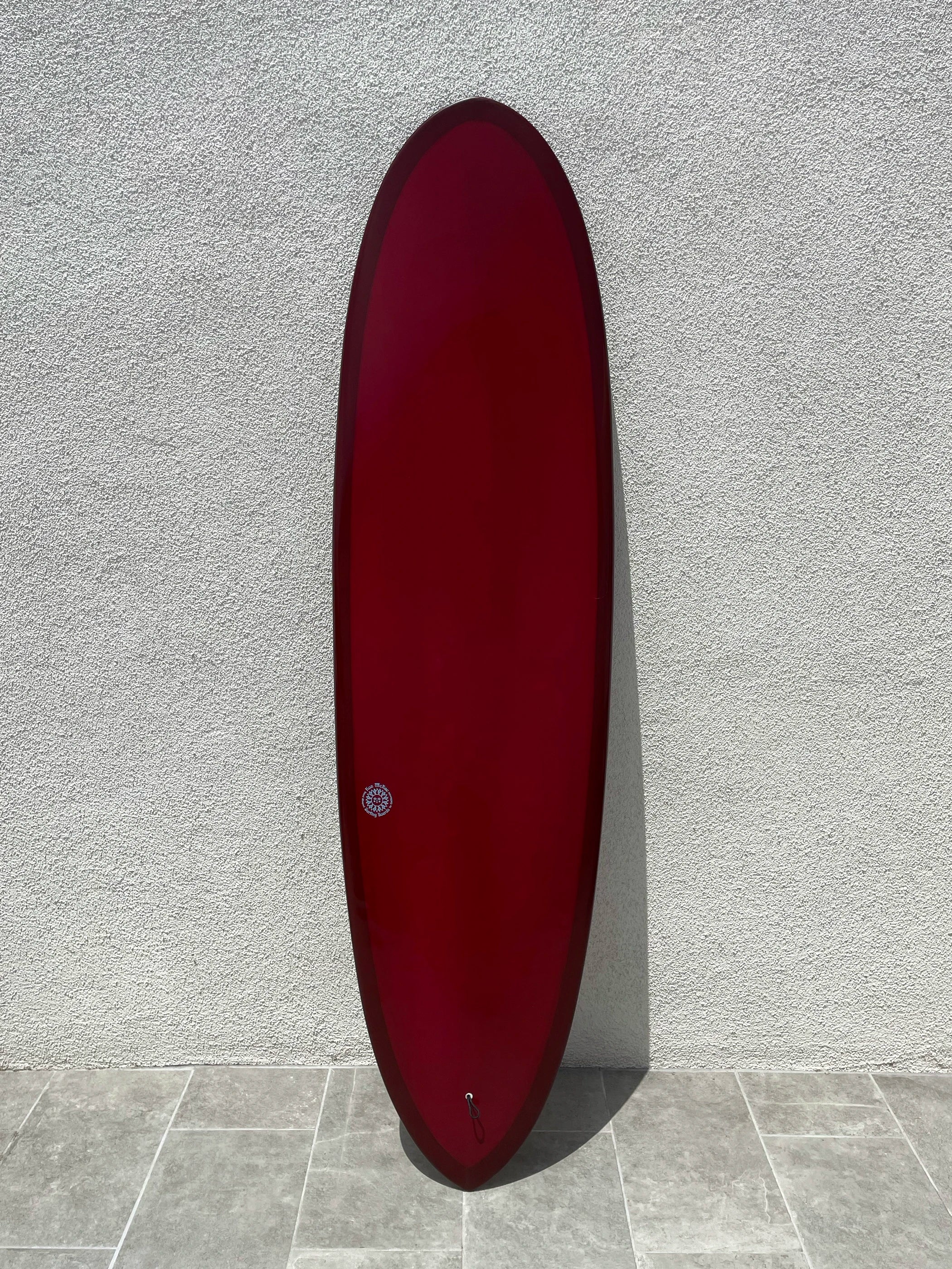 longboard surfboards for advanced noserides-Koz McRae Surfingboards | 6’10” Red Speed Whistle Hull Surfboard (USED)