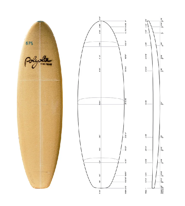 surfboard wax comb for perfect application-6'7" S - Blank Ply Natural