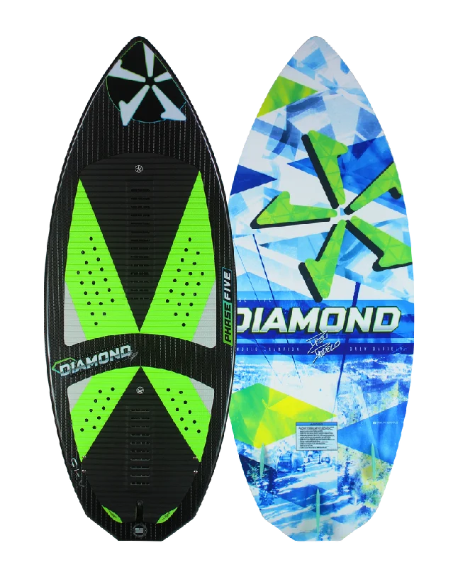 surfboard inflatable fins for lightweight use-2023 Phase Five DIAMOND TURBO 54" Wakesurf Board