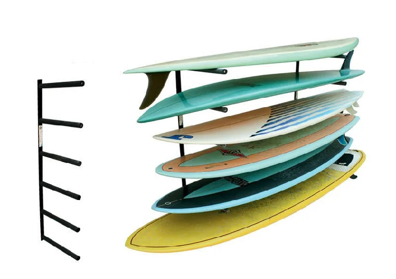 surfboard fin tool for easy installation-Surfboard Wall Rack - 6 Steel