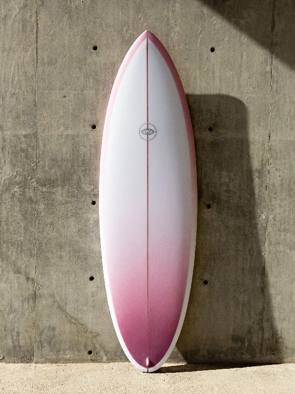 surfboard fin boxes with extra reinforcement-Eye Symmetry | BCN Thruster 5'10" Clear Plum