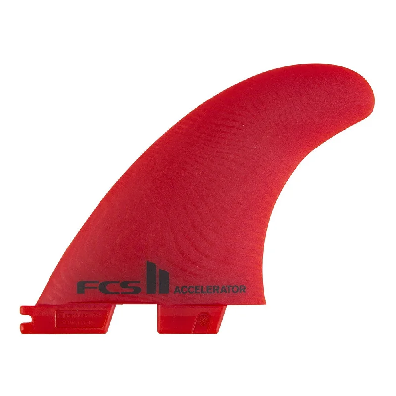 surfboard fins for higher level of precision-FCS II Accelerator Neo Glass Medium Tri Fin Set - Red