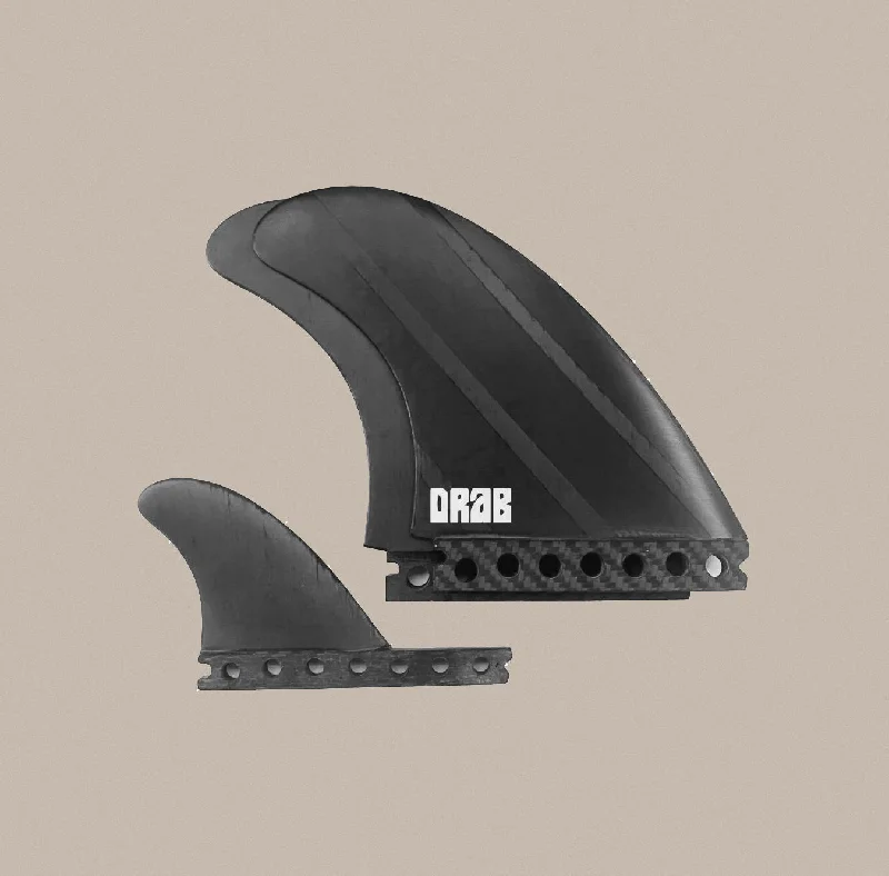 surfboard fins for cruising-Drab Fins Power Twin + Trailer