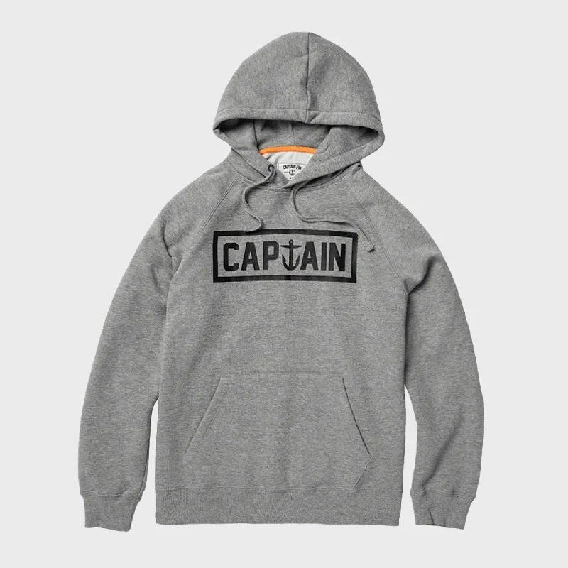 best surfboard fins for flat-water surfing-Captain Fin Mens Shweaty Naval Pullover Hoodie - Heather Grey