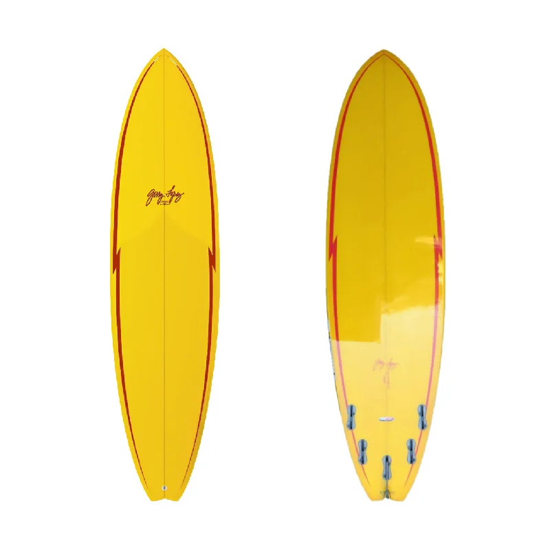 surf clothing with bold graphic designs-6’8” Gerry Lopez - Little Darlin - Trueride Poly (Polyester) - Yellow - FCSll (5 fin)