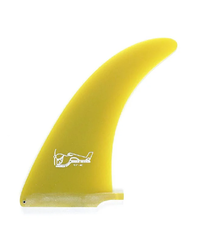 surfboard fins with reinforced edges for strength-Greenough 4C Yellow 9.5