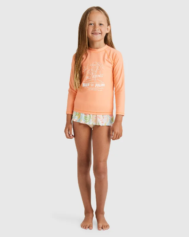 surf clothing with moisture-wicking technology-Girls 0-5 Under The Palms Rash Vest