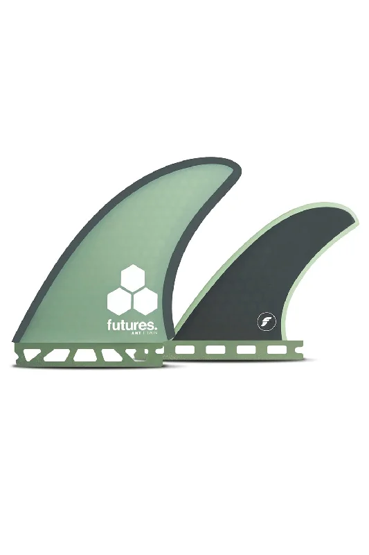 surfboard fins with easy-to-adjust setups-Futures Fins Al Merrick Twin + 1 - Green / Gray