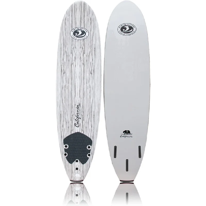 longboard surfboards with smooth turning capabilities-California Board Company Mini Mal 7ft Soft Surfboard - White