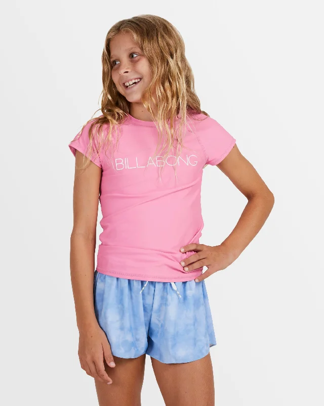 affordable surf clothing for beginners-Girls 6-14 Dancer Rash Vest