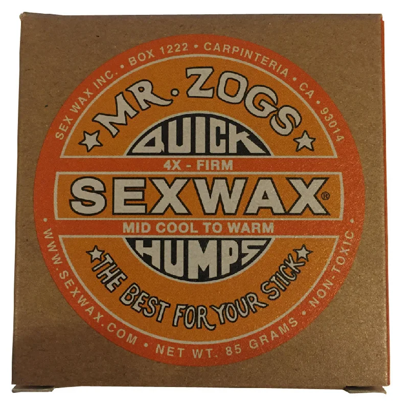 surfboard air vent for reducing pressure build-up-Mr. Zog's Sex Wax Quick Humps 4X Firm Mid Cool-Warm Surfboard Wax