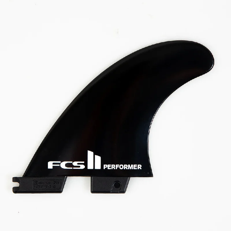 durable surfboard fins for harsh conditions-FCS II Performer GF Medium Tri Fin Set - Black