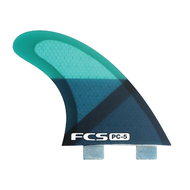 surfboard fins with reinforced edges for strength-FCS PC-5 Dual Tab Tri Set Fins