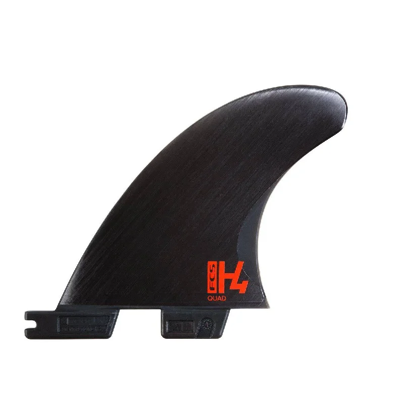 surfboard fins for low-speed control-FCS II H4 Medium Smoke Quad Rear Set Fins