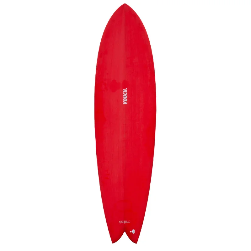 longboard surfboards for everyday use-Vouch Mid Vish Surfboard - 7'0" - Signal Red