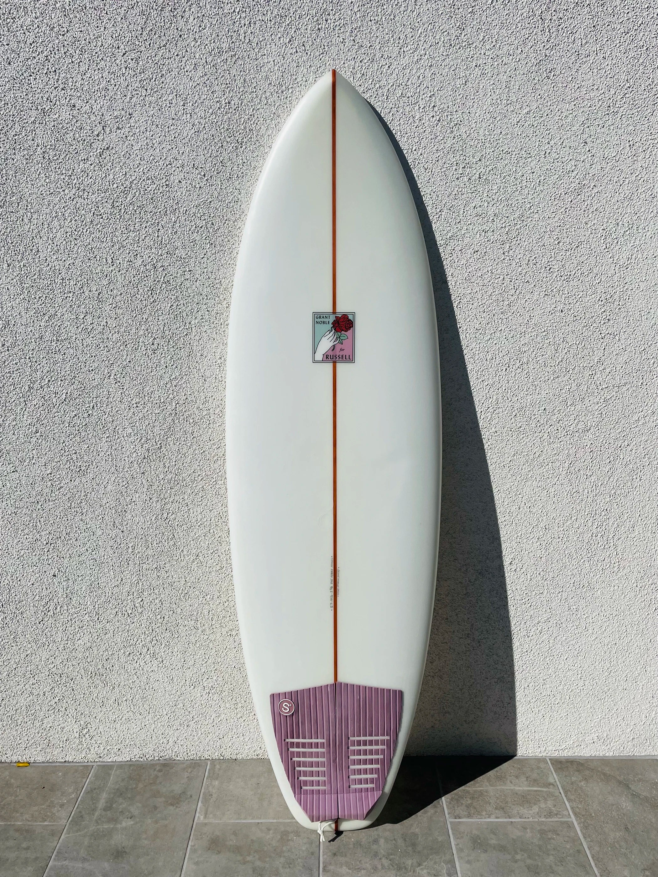 longboard surfboards for maximum performance with minimal effort-Grant Noble | 5’7” Perry Quad Clear Surfboard (USED)