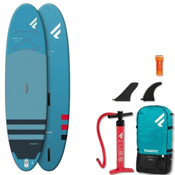 longboard surfboards with wide noses for better paddling-2022 Fanatic Viper Air Pure (Inflatable Wind-Sup)