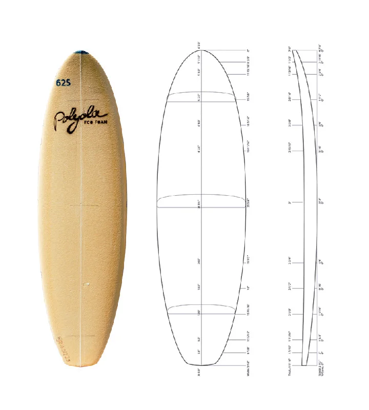 surfboard racks for easy mounting-6'2" S - Blank Ply Natural