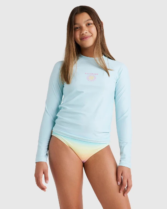 surf clothing for all-day comfort-Girls 6-16 Heat Wave Rash Vest